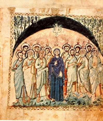 RabulaGospelsFolio14vPentecost